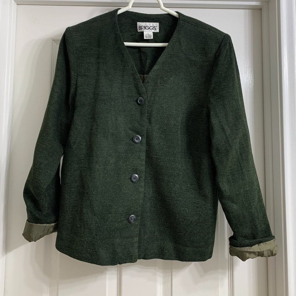 Briggs Brand Women's Dark Green Jacket, Size Large